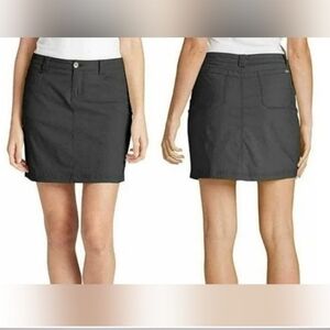 Eddie Bauer Black Adventurer 2.0 Active Hiking Skirt/Skort Sz 12